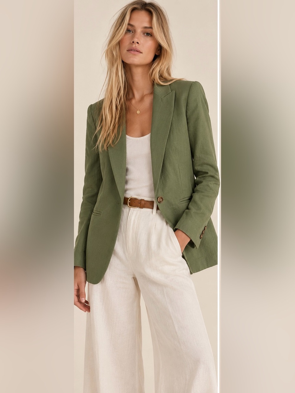 J. Crew factory Olive Green Women's Tailored linen Blazer
